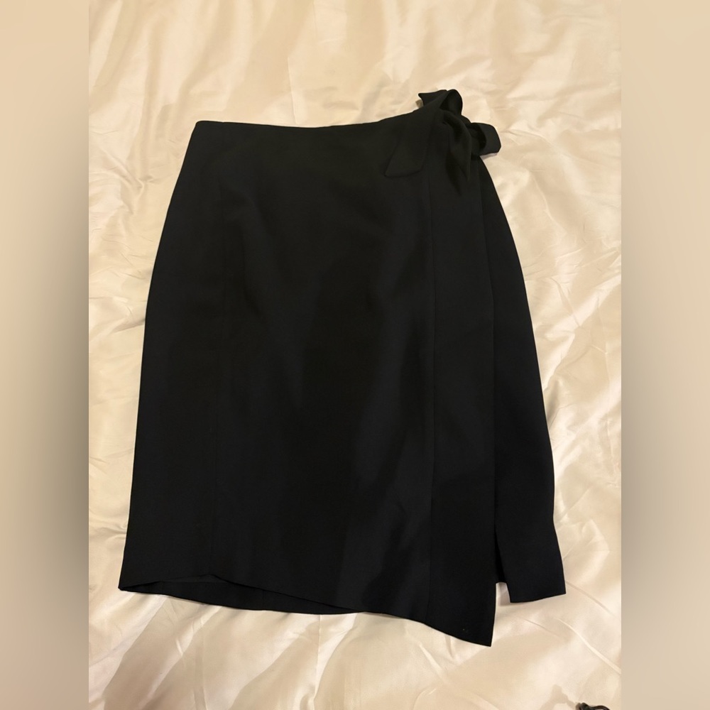 Express Black Pencil Skirt with tie Detail